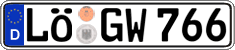 German license plate, Regular plates