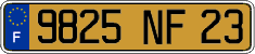 French license plate, FNI