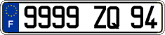 French license plate, FNI