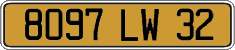 French license plate, FNI