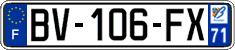 French license plate, SIV (ordinary)