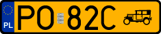 License plates of Poland, Oldtimers