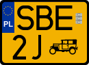 License plates of Poland, Oldtimers