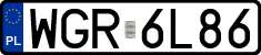 License plates of Poland, Regular car plates