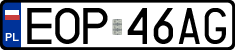 License plates of Poland, Regular car plates