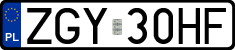 License plates of Poland, Regular car plates