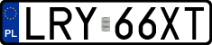 License plates of Poland, Regular car plates