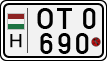 license plates of Hungary, Oldtimers (1990)