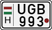 license plates of Hungary, Motorcycles (1990)