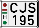 license plates of Hungary, Cars (1990)