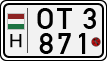 license plates of Hungary, Oldtimers (1990)