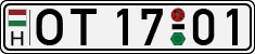 license plates of Hungary, Oldtimers (1990)