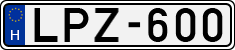 license plates of Hungary, Cars (1990)