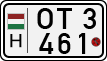 license plates of Hungary, Oldtimers (1990)