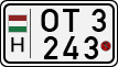 license plates of Hungary, Oldtimers (1990)
