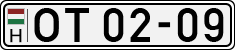 license plates of Hungary, Oldtimers (1990)