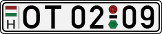 license plates of Hungary, Oldtimers (1990)