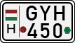 license plates of Hungary, Cars (1990)