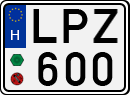 license plates of Hungary, Cars (1990)