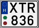 license plates of Hungary, Cars (1990)