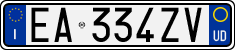 License plate of Italy, Cars (1994 year series)