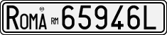 License plate of Italy, Cars (1927 year series)