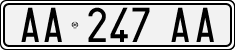 License plate of Italy, Cars (1994 year series)