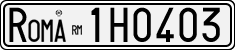 License plate of Italy, Cars (1927 year series)