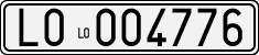 License plate of Italy, Cars (1927 year series)