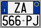 License plate of Italy, Cars (1994 year series)