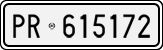 License plate of Italy, Cars (1927 year series)