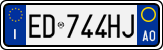 License plate of Italy, Cars (1994 year series)