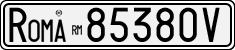 License plate of Italy, Cars (1927 year series)