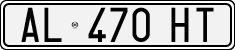 License plate of Italy, Cars (1994 year series)