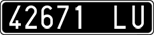License plate of Italy, Cars (1927 year series)