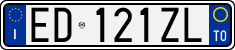 License plate of Italy, Cars (1994 year series)