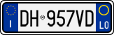 License plate of Italy, Cars (1994 year series)