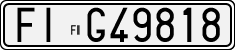 License plate of Italy, Cars (1927 year series)