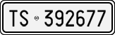 License plate of Italy, Cars (1927 year series)