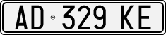 License plate of Italy, Cars (1994 year series)