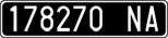 License plate of Italy, Cars (1927 year series)