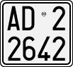 License plate of Italy, Motorcycles (1994 year series)