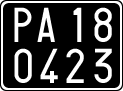 License plate of Italy, Cars (1927 year series)
