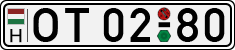 license plates of Hungary, Oldtimers (1990)