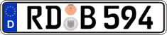 German license plate, Regular plates