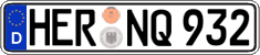 German license plate, Regular plates