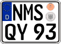 German license plate, Regular plates