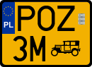 License plates of Poland, Oldtimers