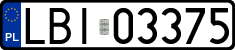 License plates of Poland, Regular car plates