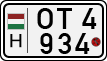 license plates of Hungary, Oldtimers (1990)